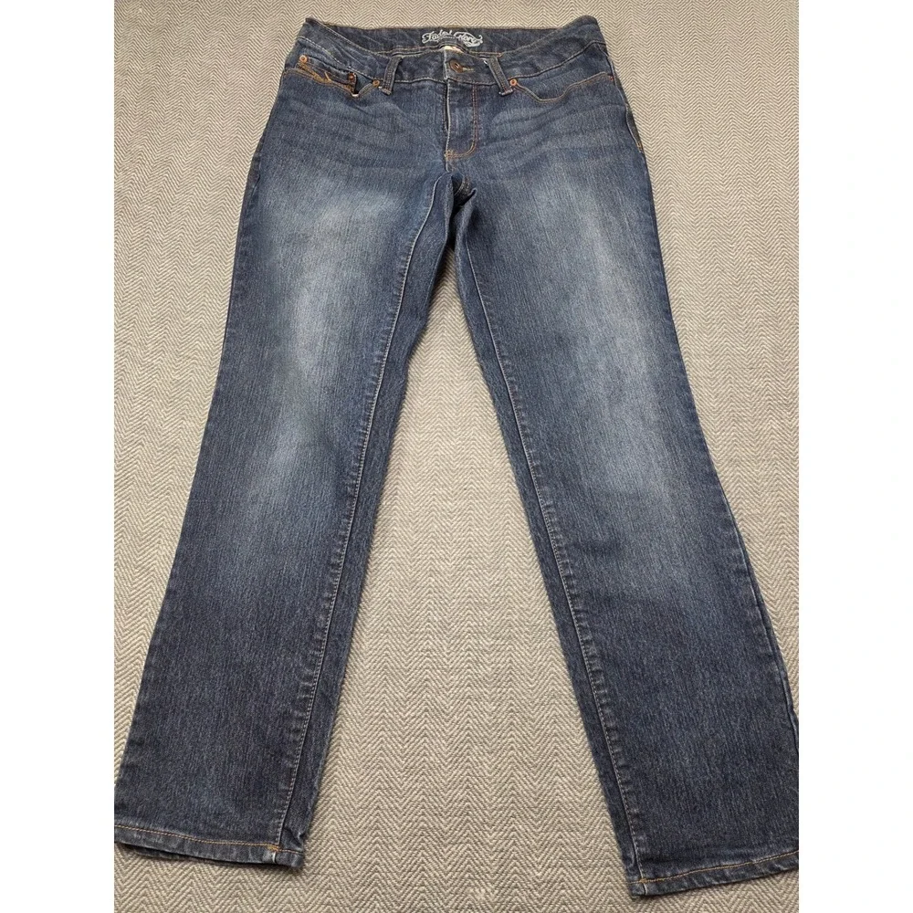 Faded Glory Womens Straight‎ Leg Blue Denim Jeans Size 12 Petite